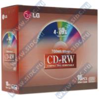  CD-RW 700Mb LG 4/10x Slim (10 )